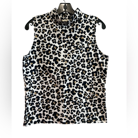 Olivia Rae NWOT Black and White Leopard Tank Top - Picture 1 of 6
